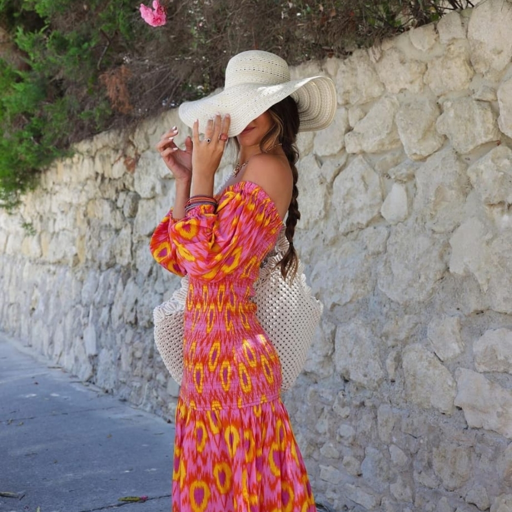 ZARA * BOHO PRINTED MIDI DRESS - Picture 13 of 16